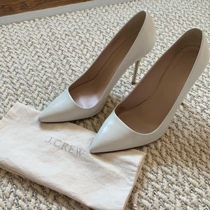 JCrew Ivory Stiletto Leather Pumps — Made In Italy